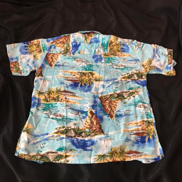 Ringo Sport Hawaiian Shirt Men's M 100% Rayon Tropical Print Soft Light *READ* - Picture 4 of 7
